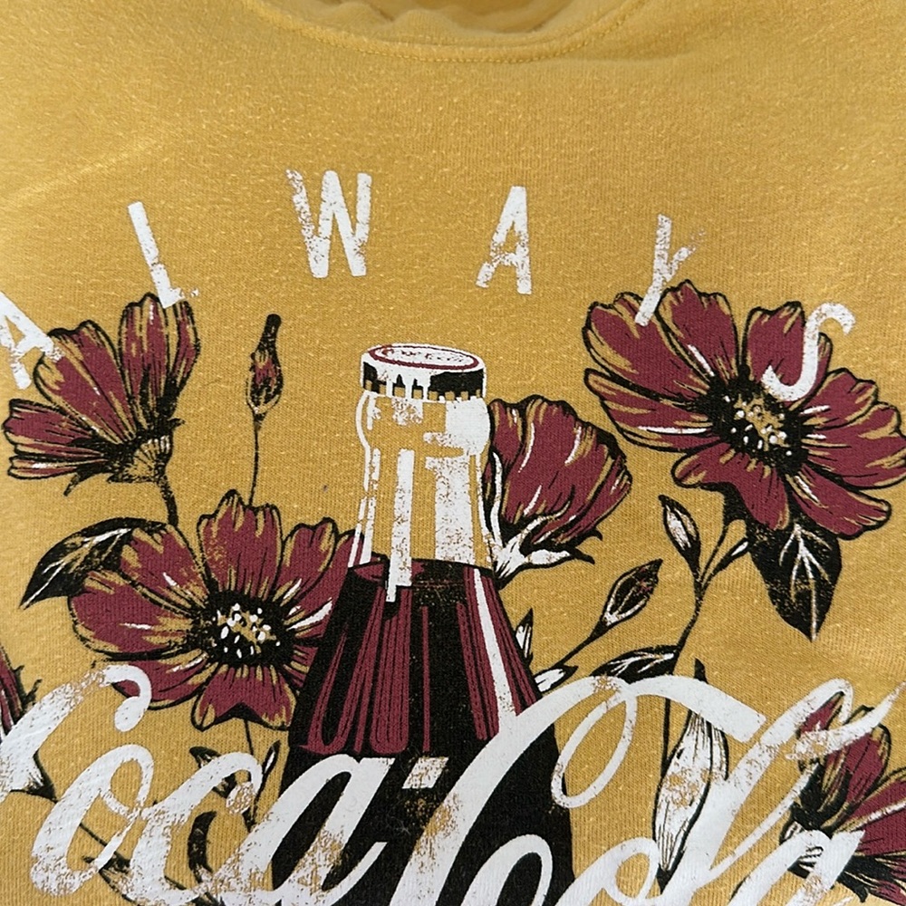 Yellow xs always Coca’Cola long sleeve hoodie